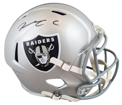 Raiders Maxx Crosby Authentic Signed Full Size Speed Rep Helmet W/ Case Fanatics