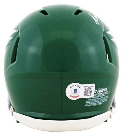 Eagles Randall Cunningham Signed 74-95 TB Speed Mini Helmet W/ Case BAS Wit