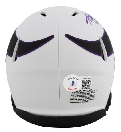 Vikings Adrian Peterson Authentic Signed Lunar Speed Mini Helmet w/ Case BAS Wit