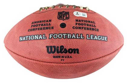 Bills (3) Reed, Kelly, & Thomas Signed "Duke" Showcase Football W/ Case BAS Wit