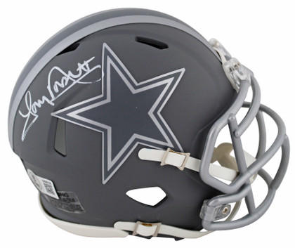 Cowboys Tony Dorsett Signed Slate Speed Mini Helmet W/ Case BAS Witnessed