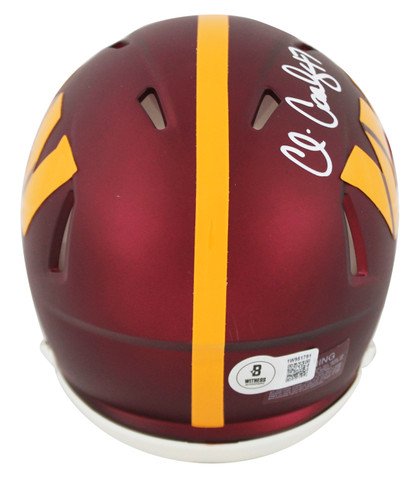 Commanders Chris Cooley Authentic Signed Speed Mini Helmet W/ Case BAS Witnessed
