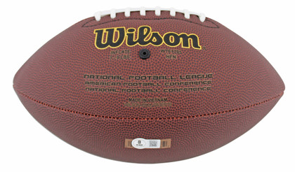 Vikings Adrian Peterson Signed Wilson Super Grip Football w/ Case BAS Witness