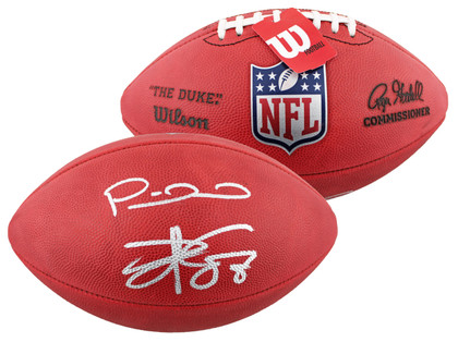 Patrick Mahomes & Travis Kelce Signed Official "The Duke" Nfl Football BAS & Fan Version 1