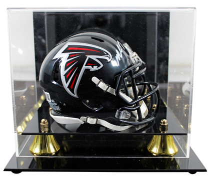 Falcons Michael Vick Signed 03-19 TB Speed Mini Helmet w/ Case BAS Witnessed Falcons Michael Vick Signed 03-19 TB Speed Mini Helmet w/ Case BAS Witnessed