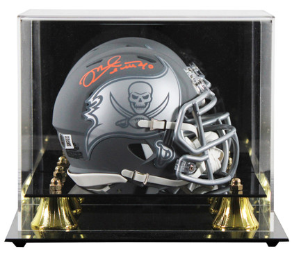 Buccaneers Mike Alstott Signed Slate Speed Mini Helmet W/ Case BAS Witnessed Buccaneers Mike Alstott Signed Slate Speed Mini Helmet W/ Case BAS Witnessed