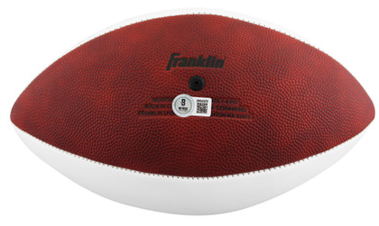 Patriots Christian Gonzalez Signed White Panel Logo Football W/ Case BAS Wit 1