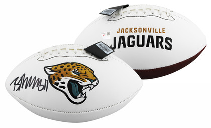Jaguars Brian Thomas Jr. Signed White Panel Logo Football W/ Case Fanatics
