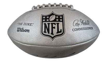 Cowboys Micah Parsons Signed Wilson Replica Duke Silver Football W/ Case Fan