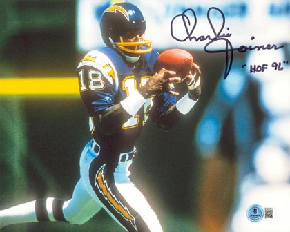 Chargers Charlie Joiner "HOF 96" Signed 8x10 Horizontal Photo BAS #BR29394
