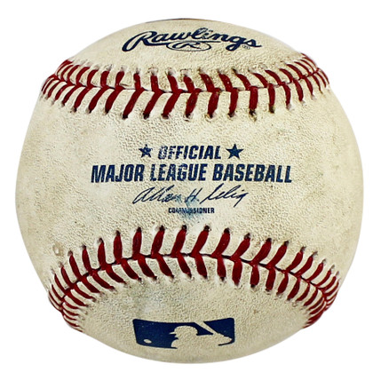 Angels Mike Trout "Hit #421" Signed 4/18/14 Angels Vs Tigers GU OML Baseball MLB