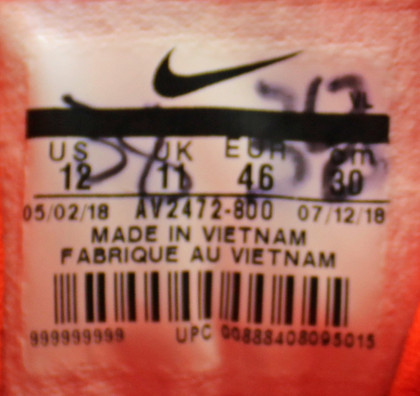 Giants Tyler Beede Authentic Signed 2018 Game Used Nike Turf Shoes BAS #V27063