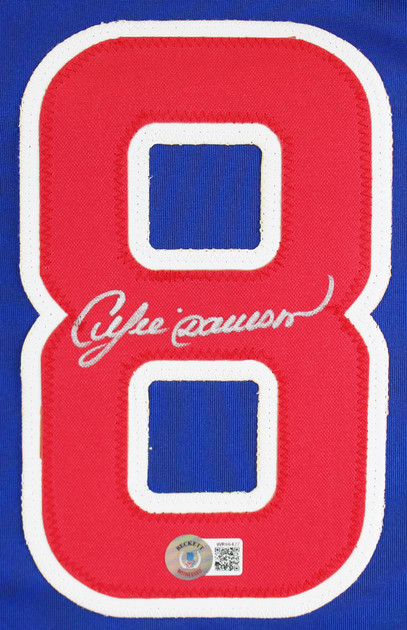 Andre Dawson Authentic Signed Blue Pro Style Jersey Autographed BAS Witnessed