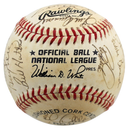 1991 Reds (23) Larkin, Perez Authentic Signed Onl Baseball BAS #AC01893