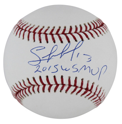 Royals Salvador Perez "2015 WS MVP" Authentic Signed Oml Baseball BAS Witnessed