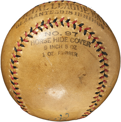 Yankees Babe Ruth & Lou Gehrig Signed Goldsmith & Sons Baseball JSA #Y96031