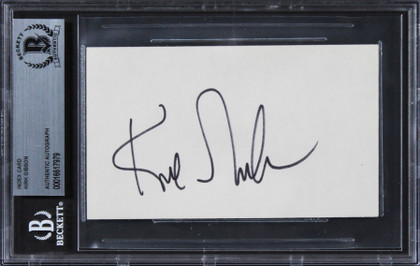 Tigers Kirk Gibson Authentic Signed 3x5 Index Card Autographed BAS Slabbed