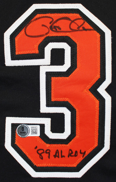 Gregg Olson "89 AL ROY" Authentic Signed Black Pro Style Jersey BAS Witnessed