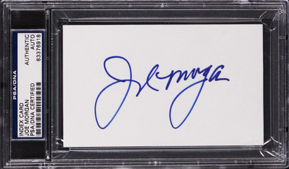 Reds Joe Morgan Authentic Signed 3x5 Index Card Autographed PSA/DNA Slabbed