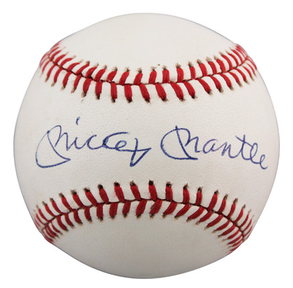 Yankees Mickey Mantle Authentic Signed Oal Baseball Auto Graded 9! JSA #XX07931