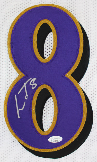 Lamar Jackson Authentic Signed White Pro Style Jersey Autographed JSA