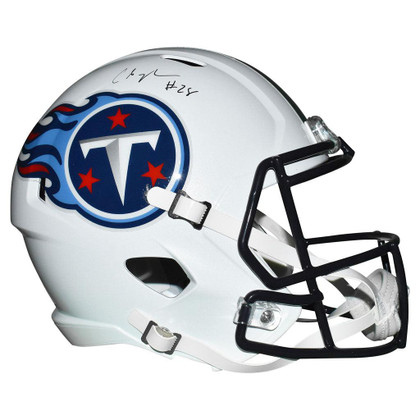 Chris Johnson Signed Tennessee Titans Speed Full-Size Replica 1999-17 Throwback Football Helmet (JSA)