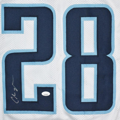 Chris Johnson Signed Tennessee Pro White Football Jersey (JSA)
