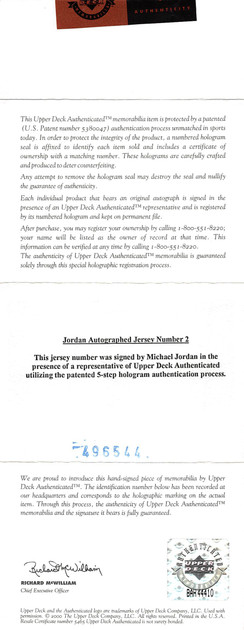 Bulls Michael Jordan Authentic Signed White 1997-98 Nike Jersey UDA #BAH44410