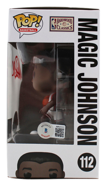 Lakers Magic Johnson Authentic Signed Funko Pop Vinyl Figure w/ Red Sig BAS Wit