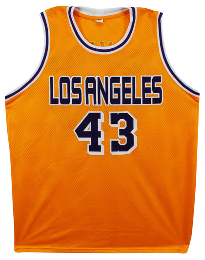 Mychal Thompson "Showtime" Authentic Signed Yellow Pro Style Jersey BAS Witness