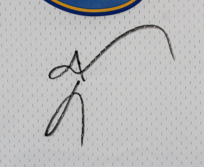 Nuggets Allen Iverson Authentic Signed White M&N HWC Swingman Jersey BAS Witness