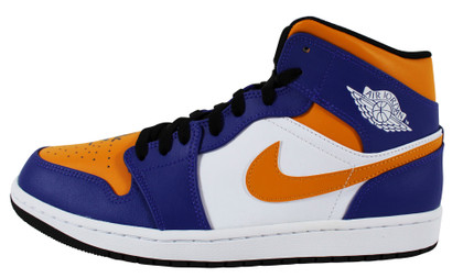 Magic Johnson Authentic Signed Left Nike Air Jordan 1 2022 Lakers Shoe BAS Wit