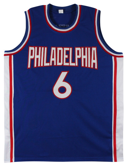 Julius "Dr. J" Erving Authentic Signed Blue Pro Style Jersey BAS Witnessed