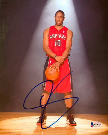 Raptors DeMar DeRozan Authentic Signed 8x10 Photo Autographed BAS #U70226