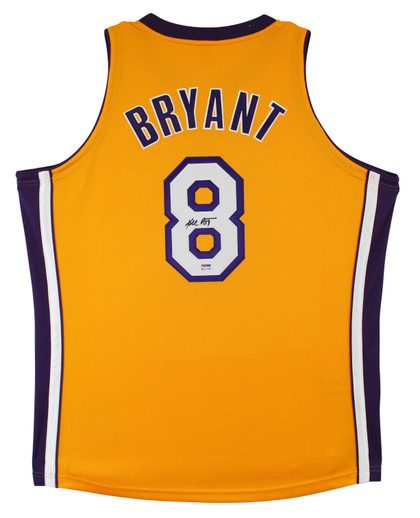 Lakers Kobe Bryant Signed Yellow M&N 1999-01 HWC Authentic Jersey PSA #B11736