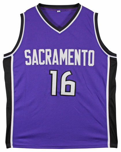 Peja Stojakovic Authentic Signed Purple Pro Style Jersey BAS Witnessed