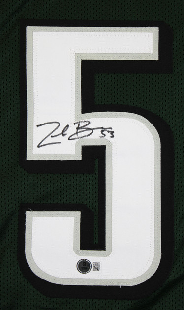 Zack Baun Authentic Signed Green Pro Style Jersey Autographed BAS Witnessed