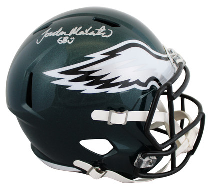Eagles Jordan Mailata Signed Full Size Speed Rep Helmet W/ Case BAS Witnessed