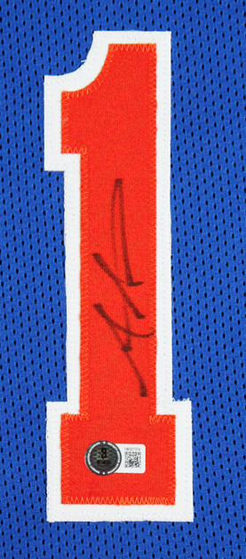 Amar'e Stoudemire Authentic Signed Blue Pro Style Framed Jersey BAS Witnessed
