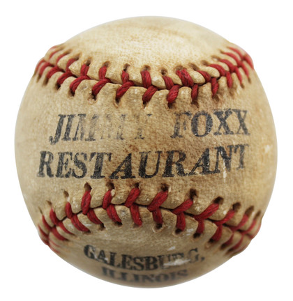 Red Sox Jimmie Foxx Signed Jimmie Foxx Restaurant Mini Baseball JSA #XX11864