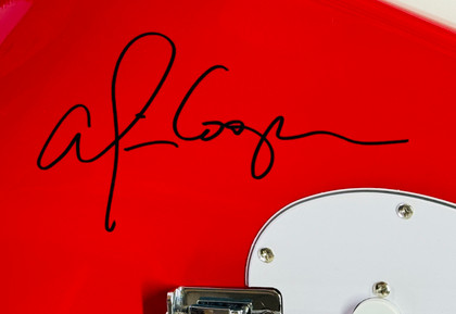Alice Cooper Signed Guitar - Red