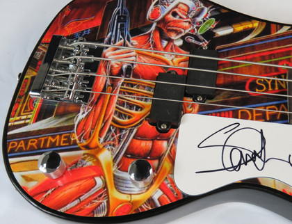 Steve Harris Autographed Guitar