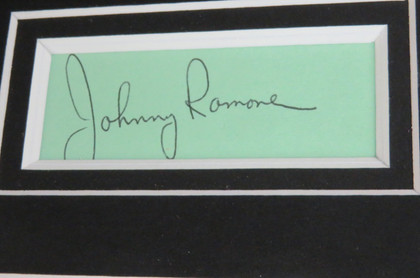 Ramones Handwritten and Signed Display