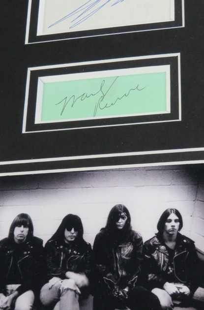 Ramones Handwritten and Signed Display
