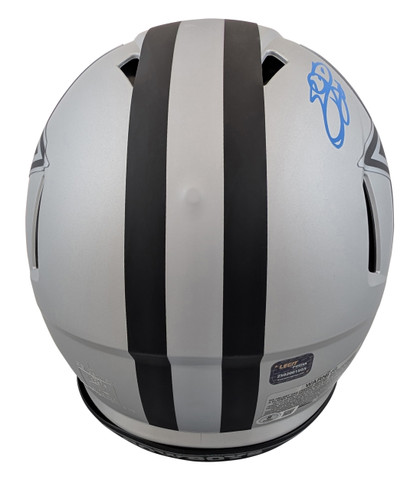 Cowboys Emmitt Smith Signed Rave Full Size Speed Proline Helmet w/ Case BAS Wit