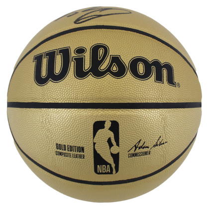 Lakers Shaquille O'Neal Authentic Signed Gold Wilson Basketball w/ Case BAS Wit