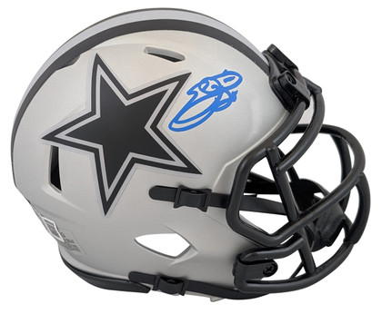 Cowboys Emmitt Smith Authentic Signed Rave Speed Mini Helmet w/ Case BAS Witness