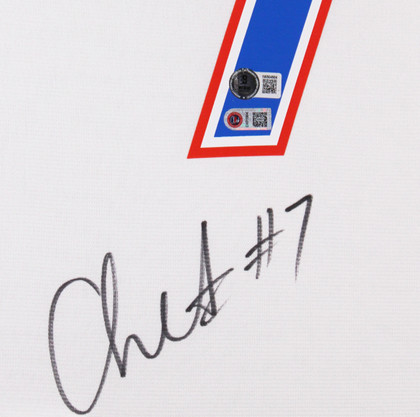 Thunder Chet Holmgren Signed White Nike Swingman Framed Jersey BAS Witnessed