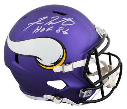 Vikings Fran Tarkenton "HOF" Signed F/S Speed Rep Helmet W/ Case BAS Witnessed