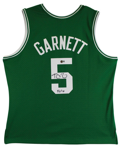Celtics Kevin Garnett "HOF 20" Signed Green M&N HWC Swingman Jersey BAS Witness